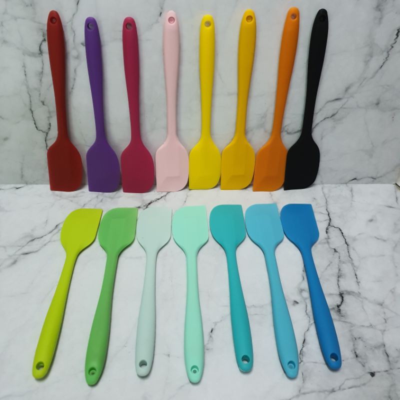 color rubber spatula 28cm large / food grade tanpa sambungan