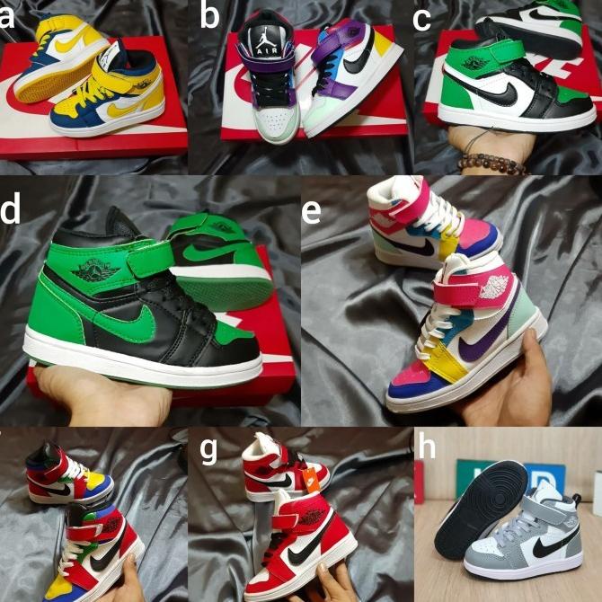 Top Produk Sepatu Basket Anak Nike Air Jordan 1//Sneakers Fashion Anak Famozmart