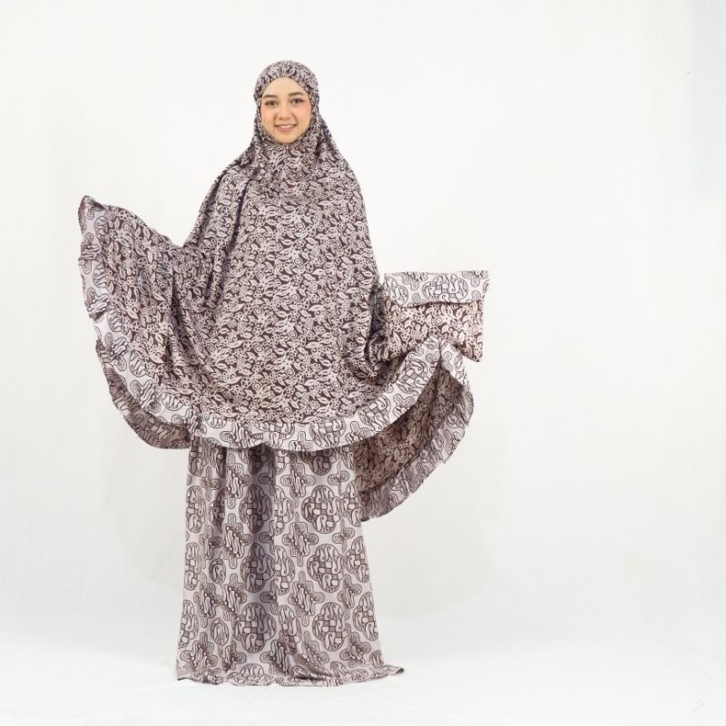 Mukena Batik Jumbo Dewasa Rayon Premium / Adem Ringan / Motif Terbaru 2025 / Travel &amp; Kado