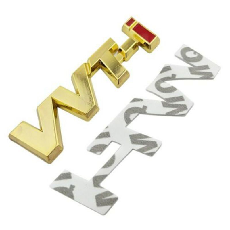 Vvti Vvt-I Gold 3D Logo Kuning Emblem Mobil Crom Crhome Tempel Murah