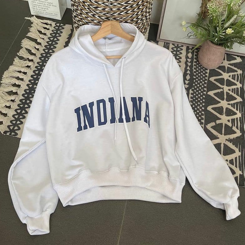 Zanah Hoodie Wanita Pria Word Indiana Terbaru