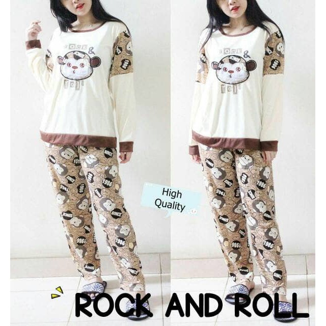 SET ROCK N ROLL / SETELAN / BAJU WANITA     Terabru