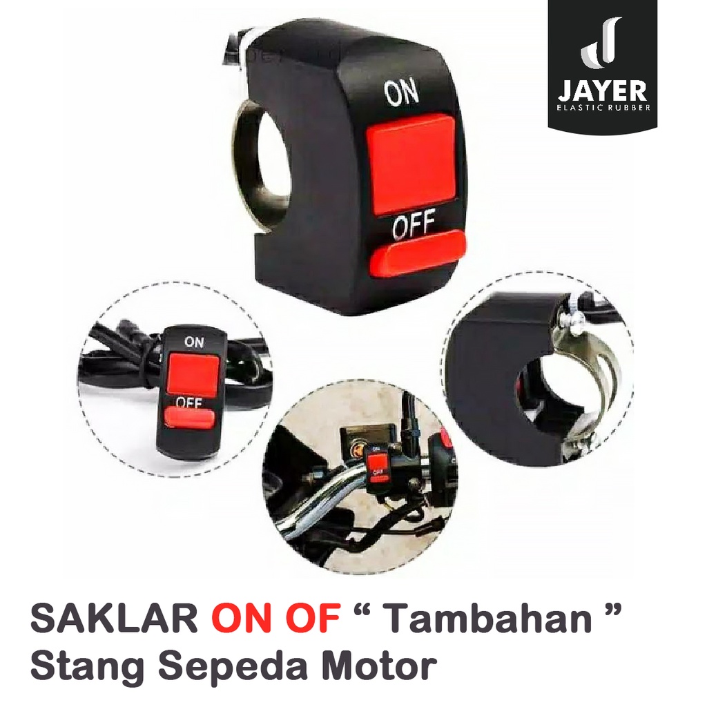 Tombol Saklar On OF Sepeda Motor / Saklar lampu Tambahan Motor