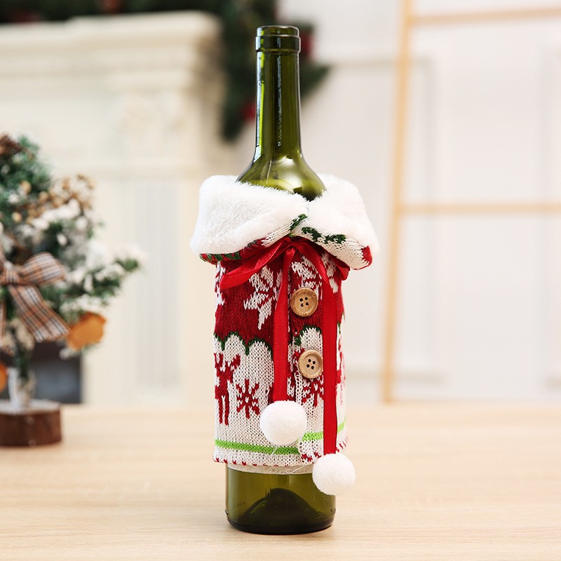 XBWC sarung botol tebal wine minuman dekorasi natal bottle cover bag - RUSA