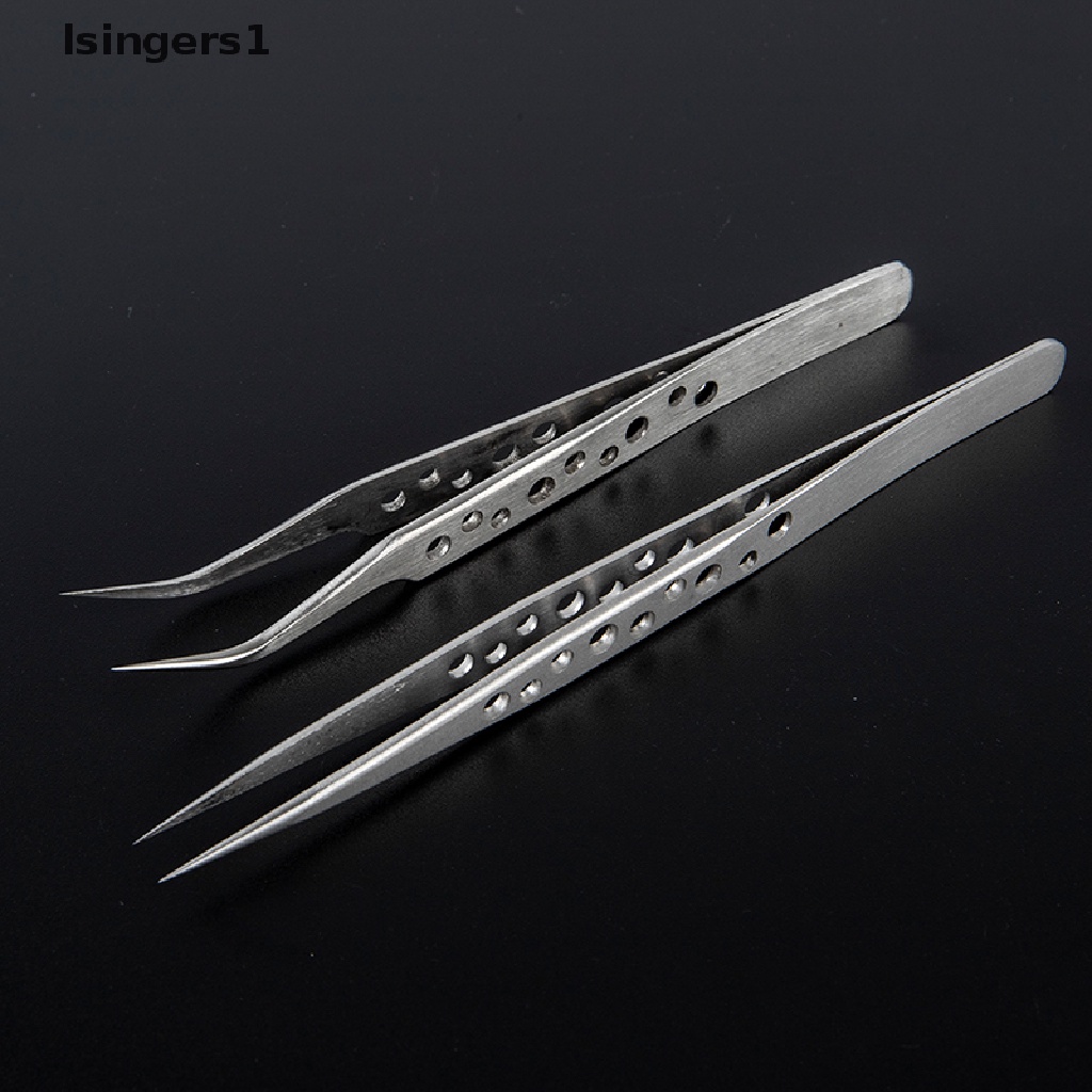 (lsingers1) Esd Pinset Anti Statis / Magnetik Bahan Stainless Steel