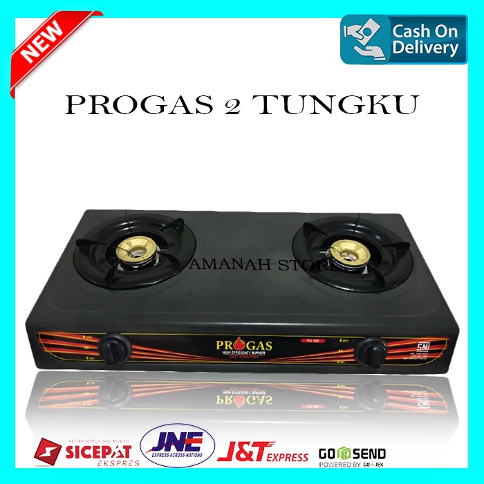 paling laris new produk  Kompor Gas 2 Tungku PROGAS PG-269 Teflon