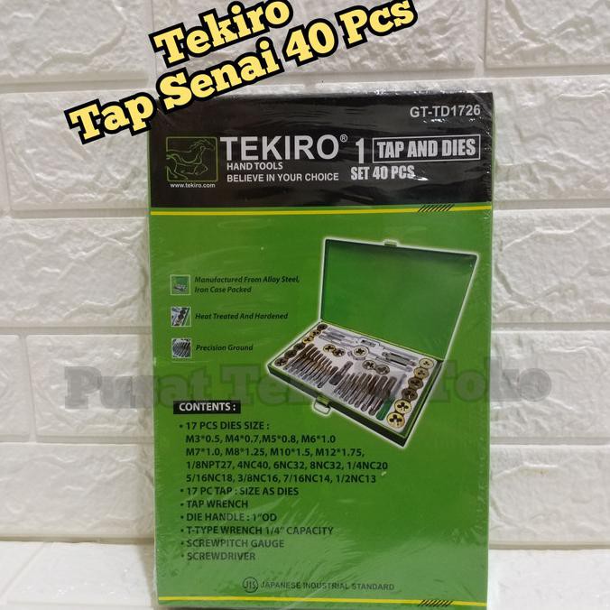 TEKIRO TAP AND DIES SET 40 PCS - ALAT SENAI DAN TAP BAUT TEKIRO 40 PCS