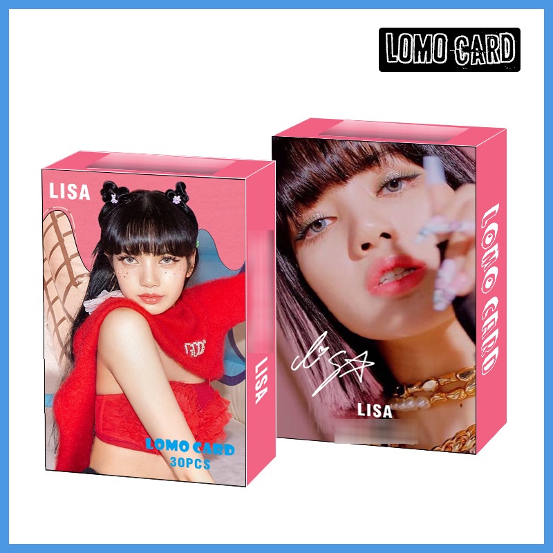 30pcs / Set Kartu Lomo Foto Kpop Blackpink LISA JISOO ROSE JENNIE