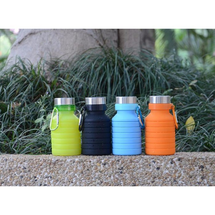 Folding Silicone Portable Foldable Bottle Botol Minum Minium Silikon 550ml