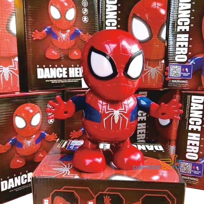 Siap Kirim Robot Joget Spiderman / Mainan Robot Dance Hero Spiderman Murah