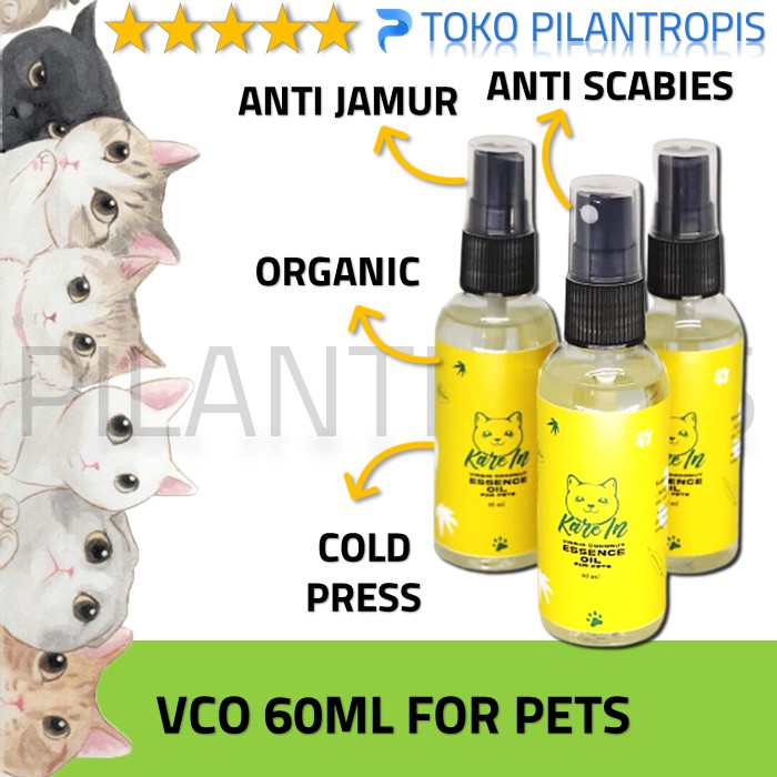 VCO KUCING KAREIN 60ML OBAT JAMUR SCABIES SKABIES GUDIG KORENG LUKA KUCING ANJING SPRAY AMPUH MURAH