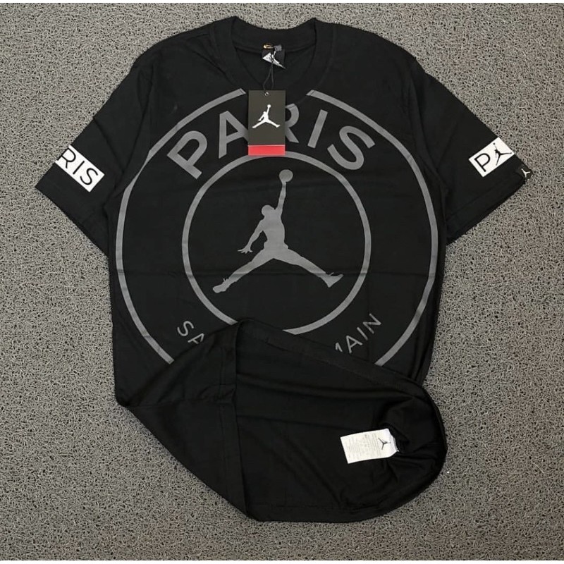 baju / kaos / tshirt air jordan paris saint germain hitam premium