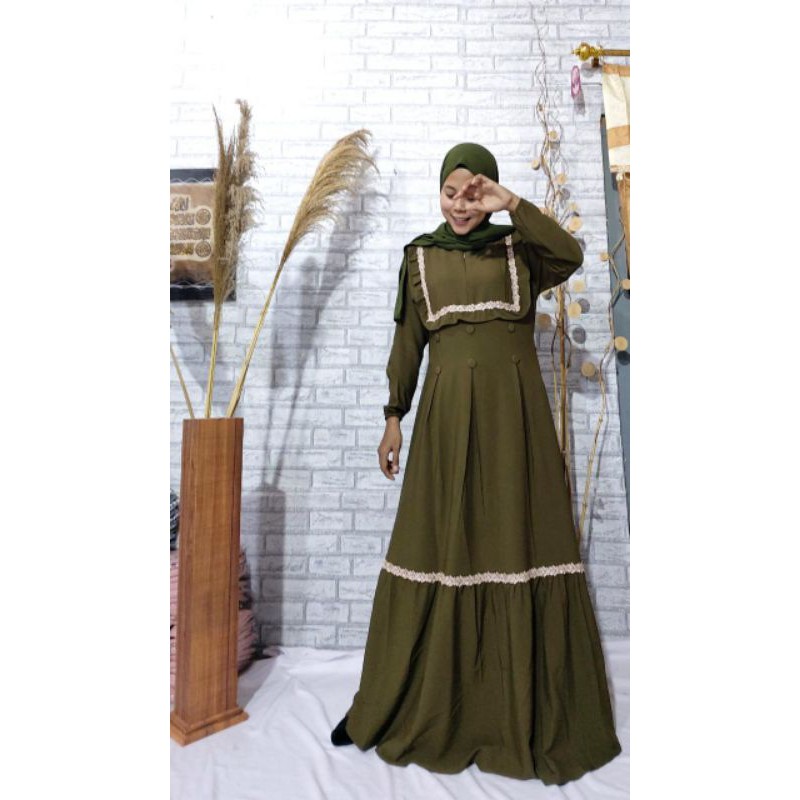 TERBARU GAMIS GREES RENDA BY QL//GAMIS GREES TERBARU//FASHION MUSLIM