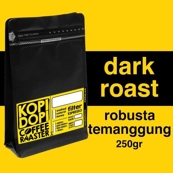 

[ COD ] Kopi Robusta Temanggung DARK ROAST 250 gram 250gr Biji Bubuk Vietnam STOK TERBATAS Kode 566