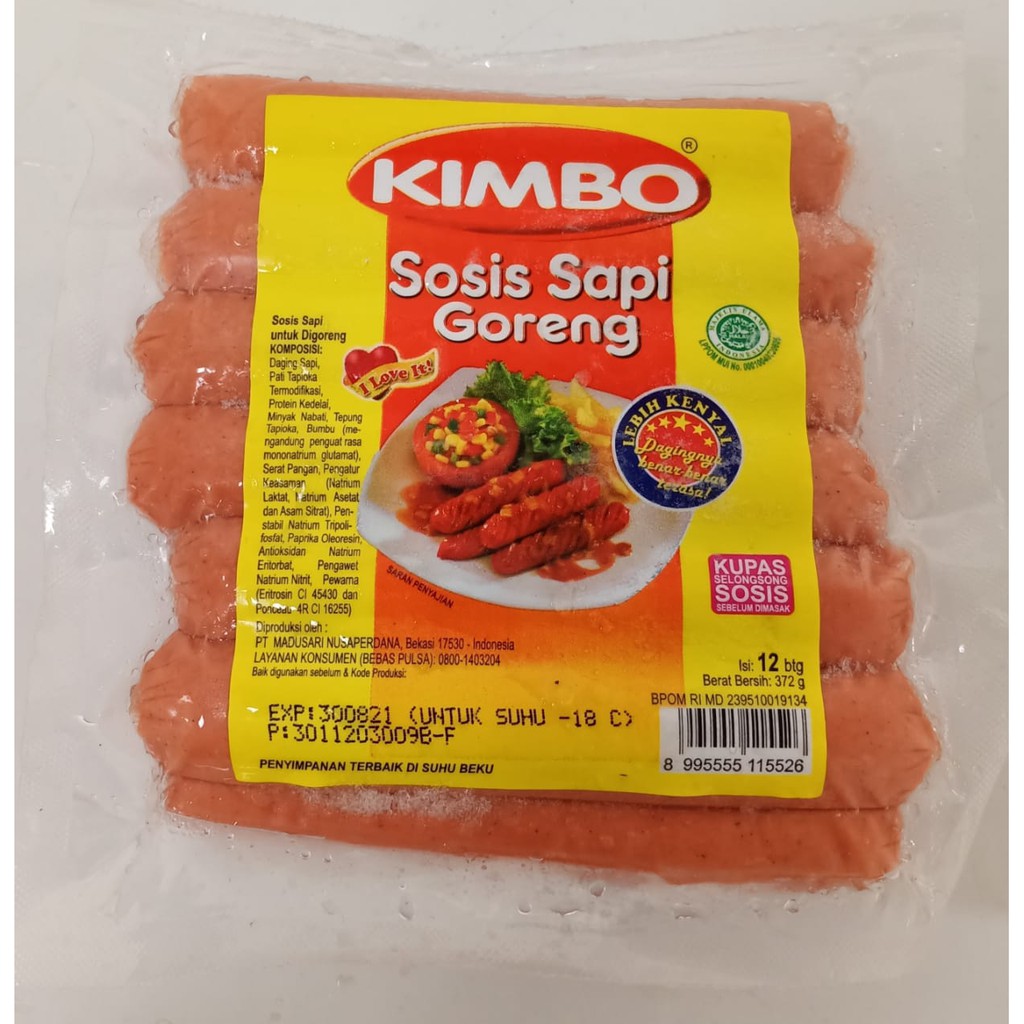 KIMBO Sosis Sapi Goreng [ 12 pcs ]