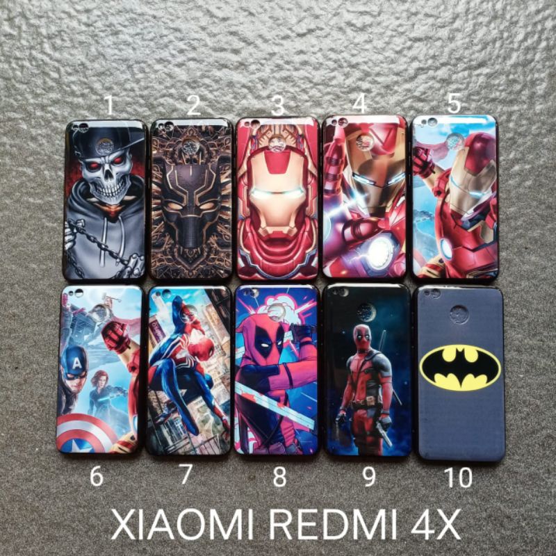 case gambar Xiaomi redmi 4X motif cowok ( 5 motif ) soft softcase softshell silikon cover casing kesing housing