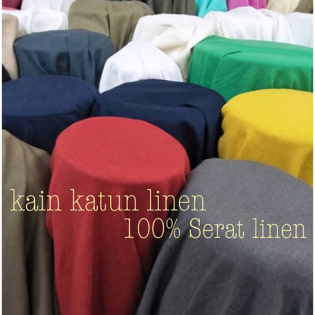 Kain katun linen 100% Serat Linen / KAIN LINEN