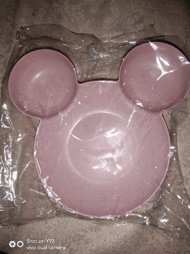 Mangkok Plastik Set Mickey Mouse Bentuk Unik Lucu Anak Murah Mmi