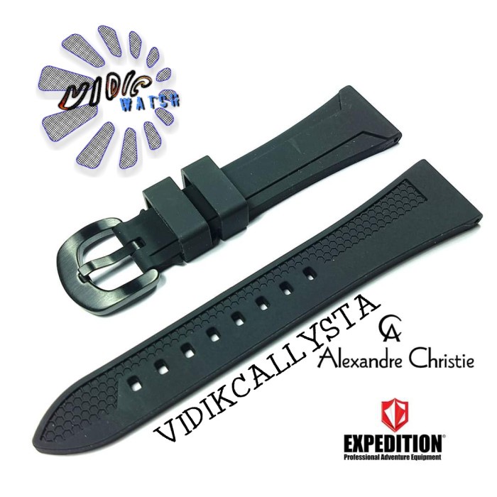 Tali Karet jam tangan 22mm 24mm Rubber Strap Import Original 22 24 MM PREMIUM