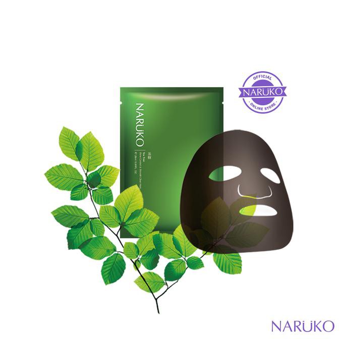 Termurah Naruko Tea Tree Shine & Control Blemish Clear Mask 1Pcs (26Ml)