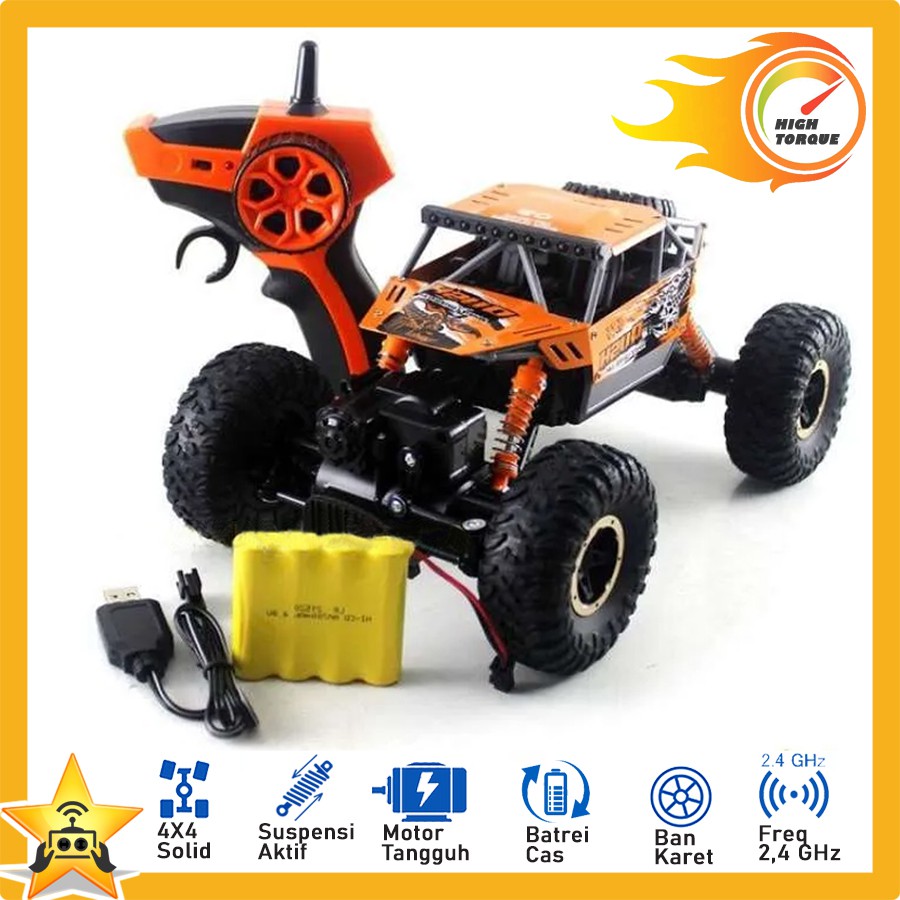 Mobil Remote Control Rock Climbing 2,4Ghz Body Alloy 4X4 Rush Offroad