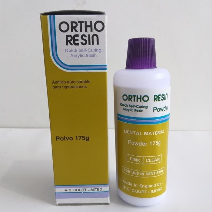 Ortho Resin Self Curing Acrylic Powder 175 g | Bubuk Akrilik SC Otomatis Cure Selfcure