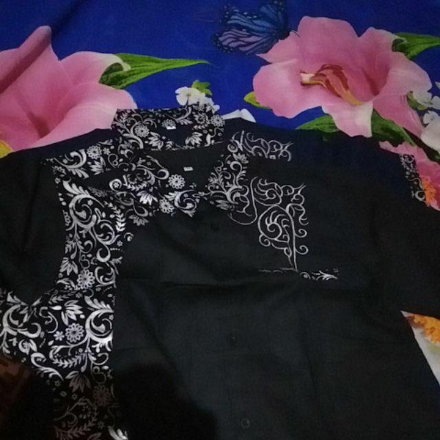 Seragam Batik Cowok Pekalongan / Seragam Atasan Batik Pria Kombinasi Prada Pekalongan