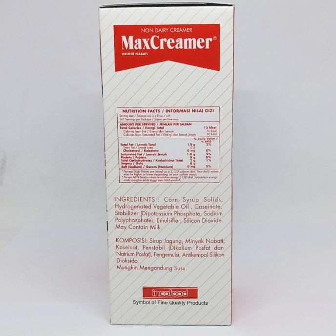 

[[BISA COD]] MAX CREAMER REFILL Non Dairy Krim Krimer MaxCreamer Nabati 500 gram CUCI GUDANG Kode