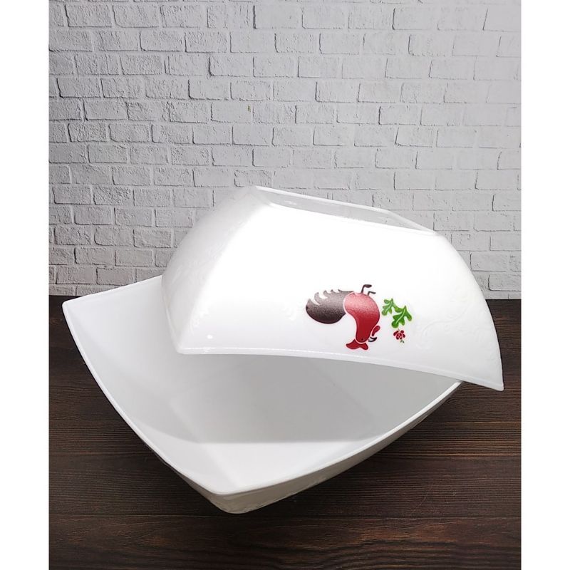 MANGKOK PLASTIK KOTAK AYAM 1 LUSIN MANGKOK MAKAN MANGKOK PLASTIK MANGKUK PLASTIK 