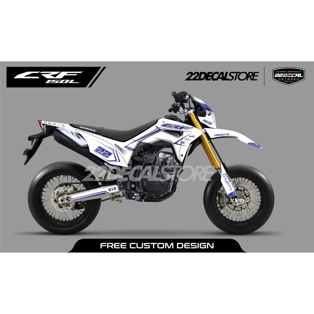 DECAL CRF150L  BIRU PUTIH