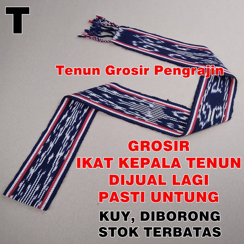 Ikat Kepala Tenun Etnik Motif Dayak Kalimantan Toraja Lombok Kain PROMO TERMURAH Free Gelang