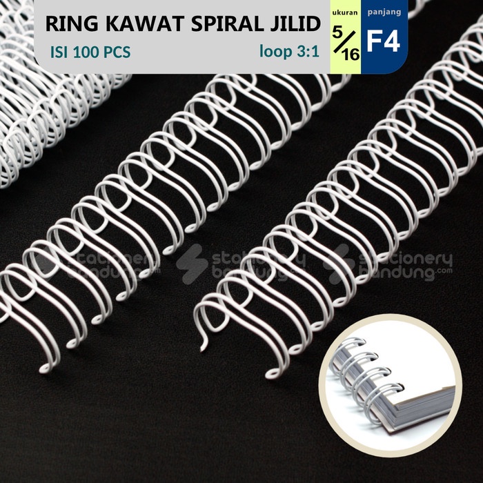 

Termurah Ring Kawat Spiral Jilid 5/16 F4 Spiral Wire 5/16 F4 3:1 38Lobang