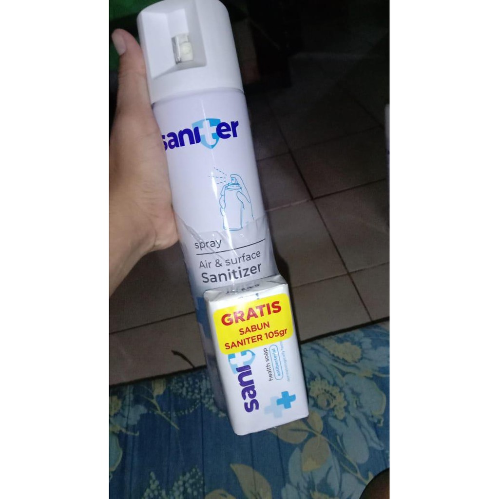 SANITER Spray Air Surface 400ml Sanitizer Aerosol Disinfectant semprot udara ruangan