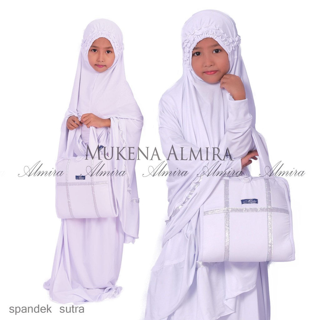 Mukena Telekung Prayerset Anak Polos  Bersih Ukuran L (8-10th) 4 warna baru
