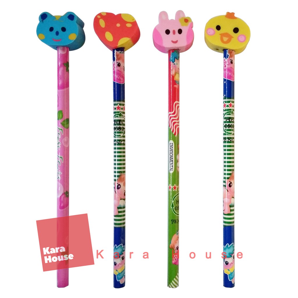 

Pensil, Pensil Penghapus, Pensil Animale, Pensil Lucu, Pensil Karakter