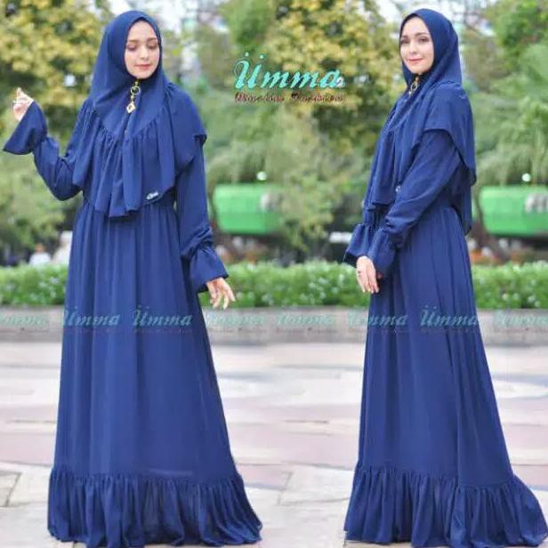 Baju Muslim TERBARU Wanita Pesta Maxi Dres Gamis Syari Ainun Ori Umma