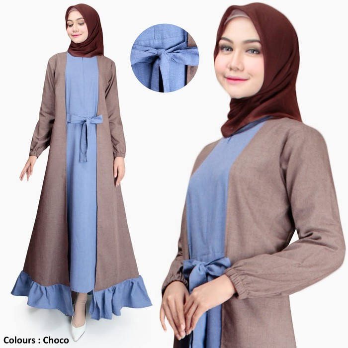 Jual Gamis Wanita Erina Maxi Dress Muslim Original Katun Shopee