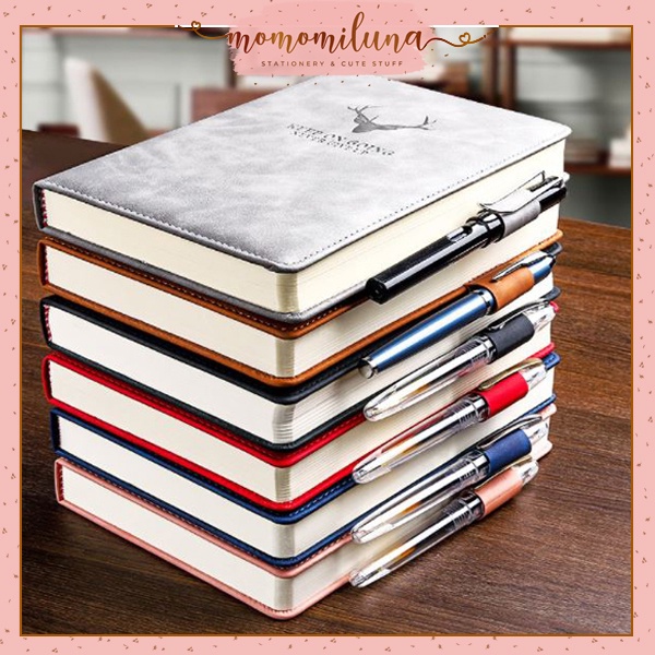 

352 halaman notebook keep going on leather buku tulis catatan planner model classic simple polos isi tebal MK1202