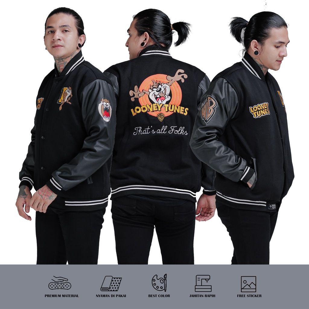 JAKET BASEBALL VARSITY BOMBER LONEY TOON TAZMANIA