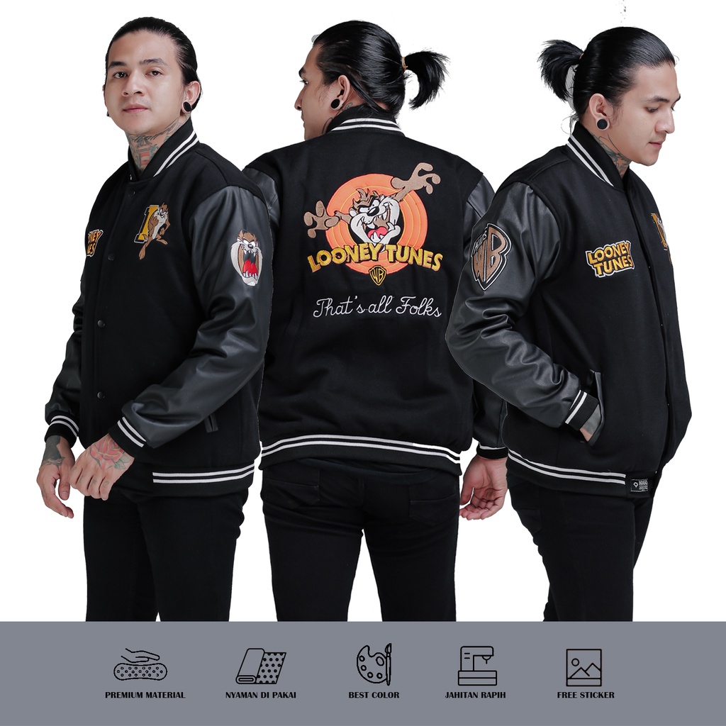 JAKET BASEBALL VARSITY LONEY TOON TAZMANIA