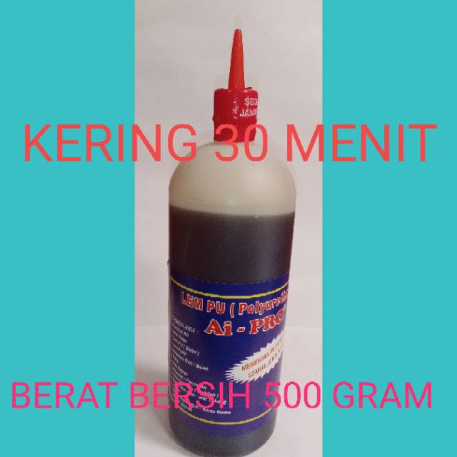 

Zyd LEM PU MERAH 30 MENIT KERING merk Ai-PRO or lem busa or le botol berat bersih 500 gram