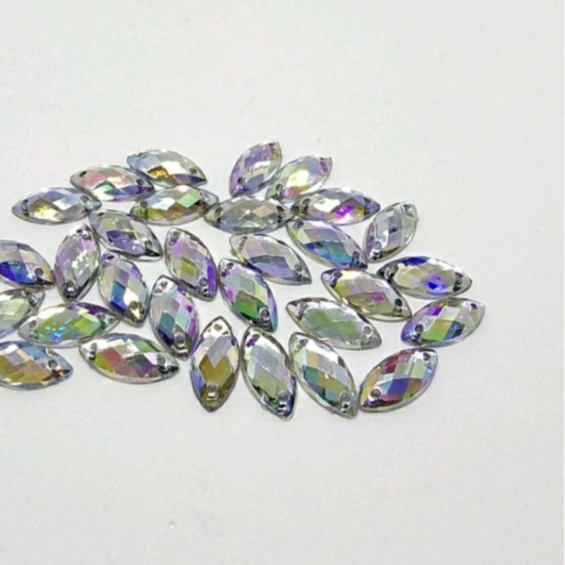 DA4 | 50pcs MATA 7X15 MM, MATA 5X10 MM Grade A TAIWAN Diamond kristal jahit DA411 / DA412