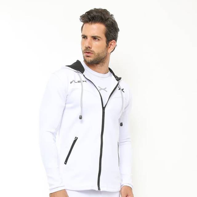 FJS-002PT Jaket sport fitness FLEX putih