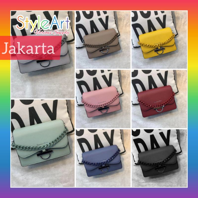 StyleArt SL3202 Tas HandBag Wanita 100% Original Fashion ImportSelempang Like CK Mini Rantai Cantik