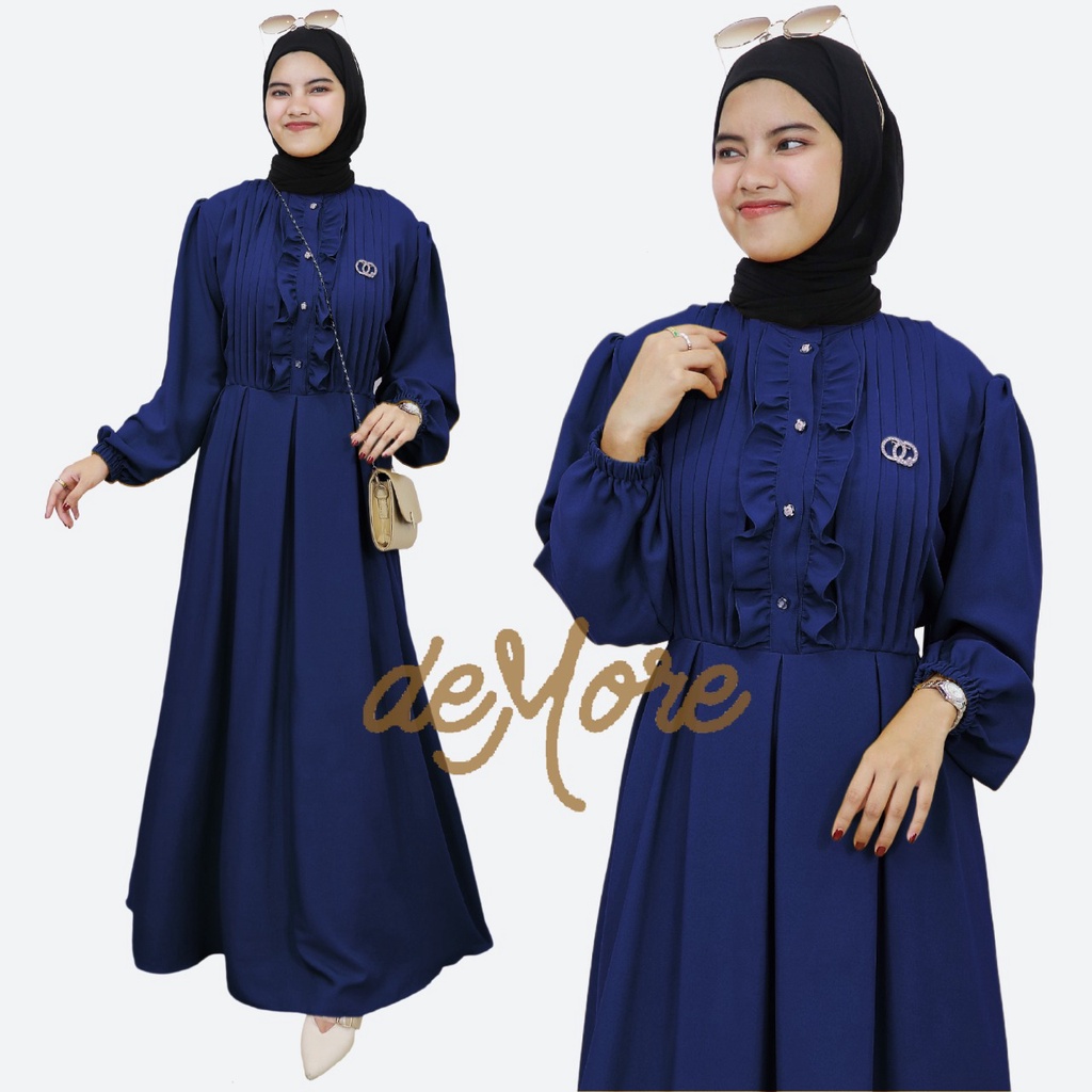 GAMIS REMPEL BUSUI RINJANI DRESS CRINCLE AIRFLOW PREMIUM SHAKILA DEMORE