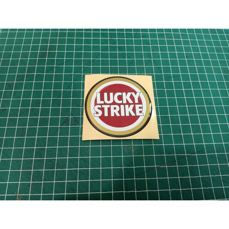 stiker  cutting lucky strike