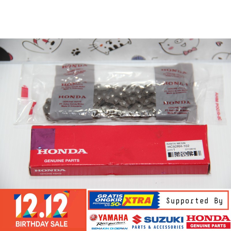 DIJAMIN ASLI RANTAI KETENG KAMPRAT API HONDA TIGER IMPORT HC92RH-102 ORIGINAL BERKUALITAS
