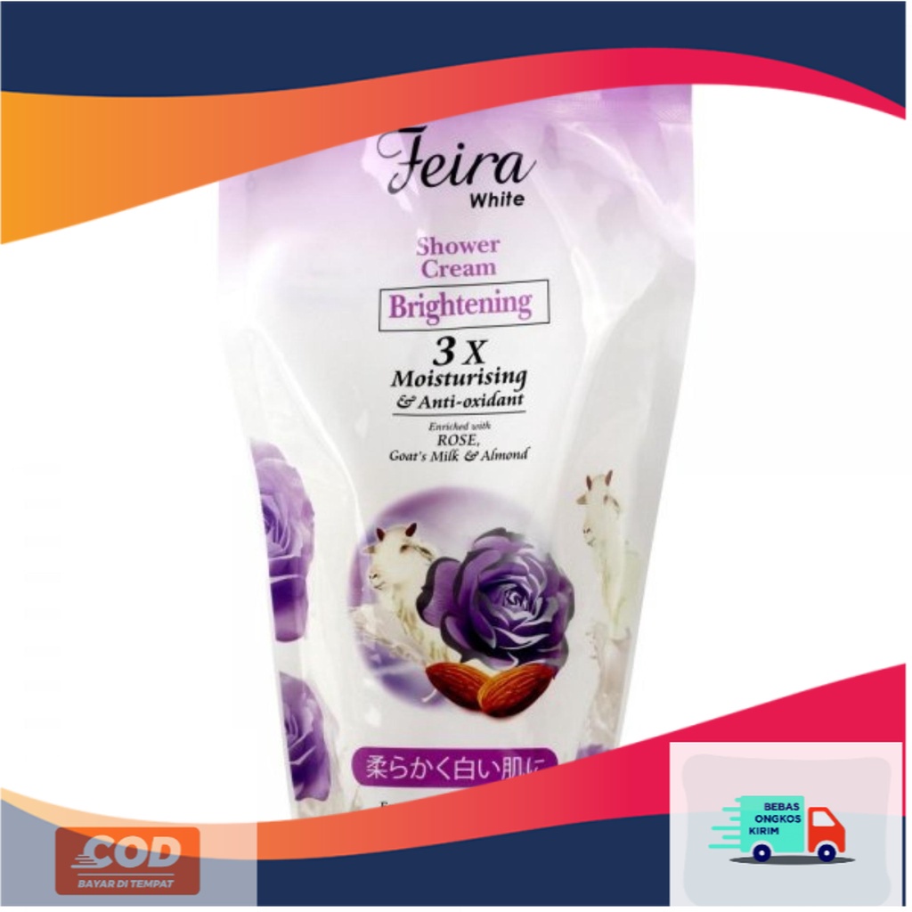 FEIRA WHITE SHOWER CREAM REFFIL 850ML SABUN MANDI FEIRA WHITE REFFIL UNGU