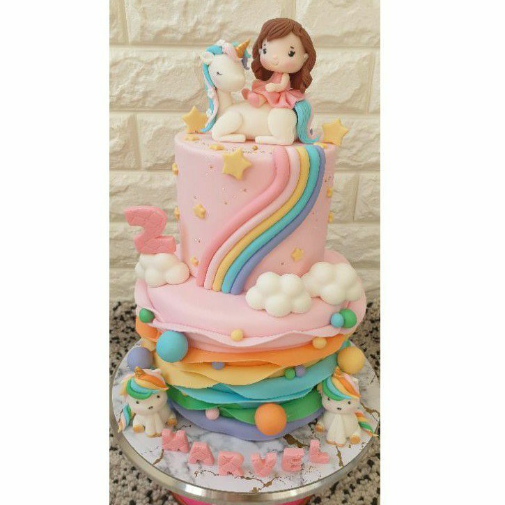 

KUE ULANG TAHUN CUSTOM 2TIER FULL CAKE