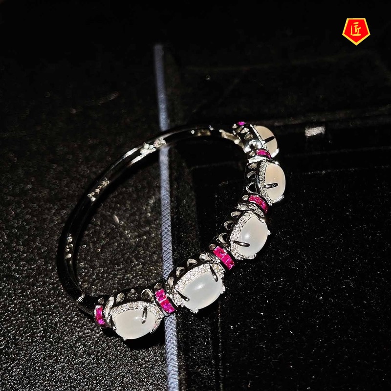 [Ready Stock]Premium Elegant Water-Foam Jade Jewelry Bracelet